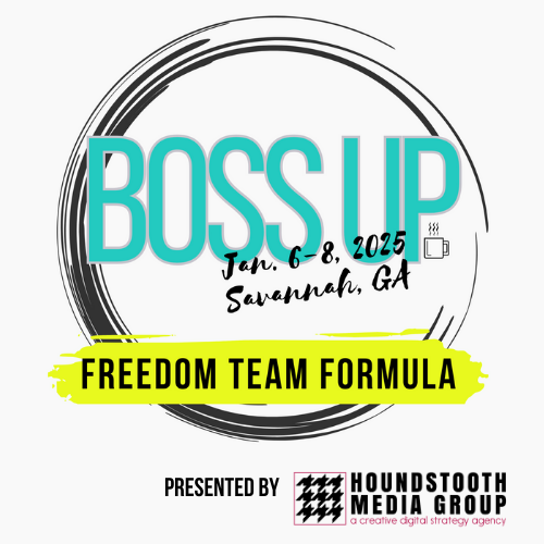 Boss up 2025 logo with sponsor